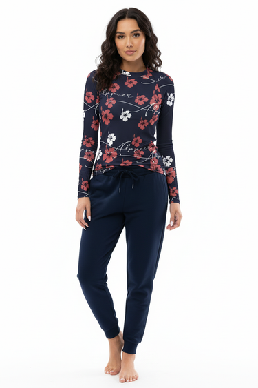 Styled with Navy Joggers