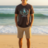 Surf Riddle Tee – Brown, No Chain