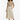 T-shirt with beige midi skirt and strappy heels