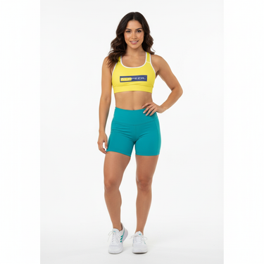 Teal Shorts Look