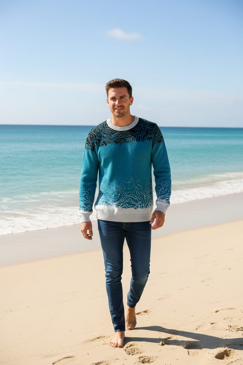 Topo Wave Sweater – Male Sandy Beach