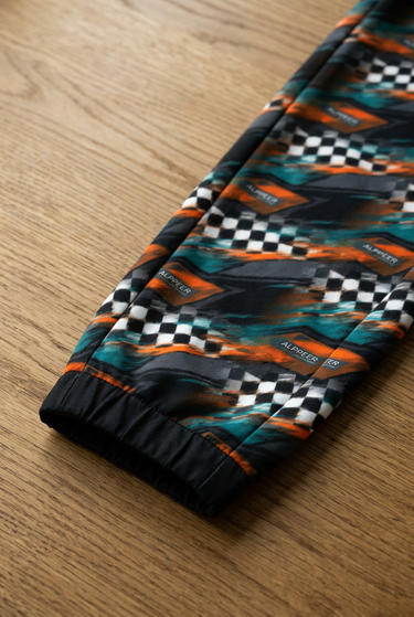 Track pants ankle cuff editorial close-up