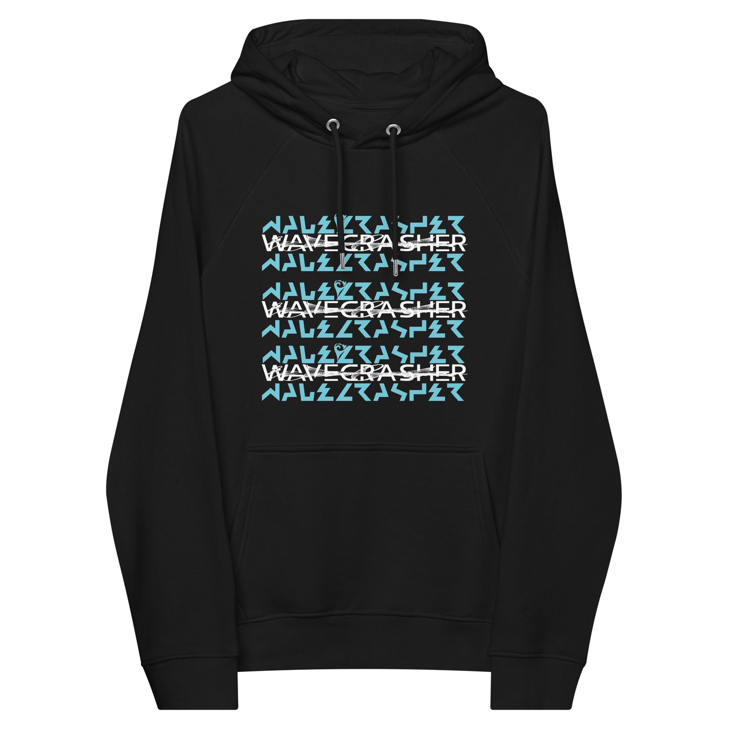WaveCrasher Unisex eco raglan hoodie