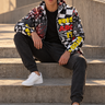 Vertigo windbreaker seaside promenade look