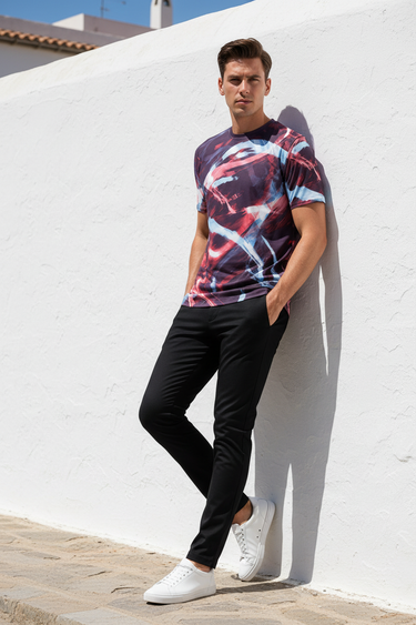 Village Wall — Black Joggers