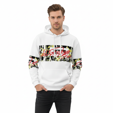 White ALPPEER hoodie - White male model
