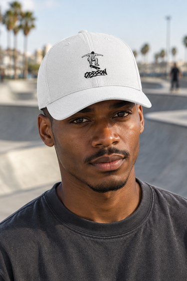 White cap, skatepark editorial