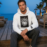 White OddSon hoodie seated editorial