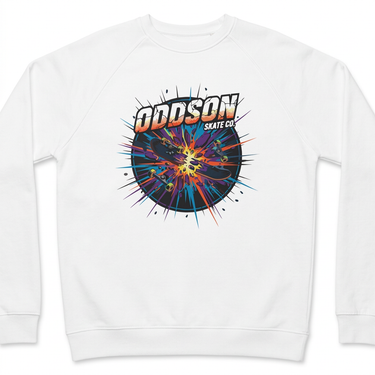 White sweatshirt on white background