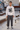 White with wide-leg charcoal skate chinos