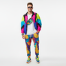 Windbreaker and retro sneakers