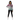 Woman in tropical floral zip hoodie with black leggings
