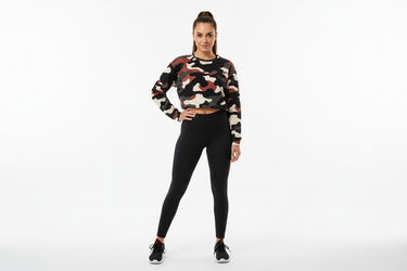Yoga pants and training shoes