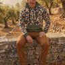 Zip hoodie in an olive grove